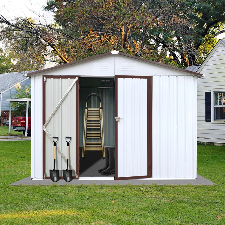 Hader 10 Ft. W X 8 Ft. D Metal Tool Shed