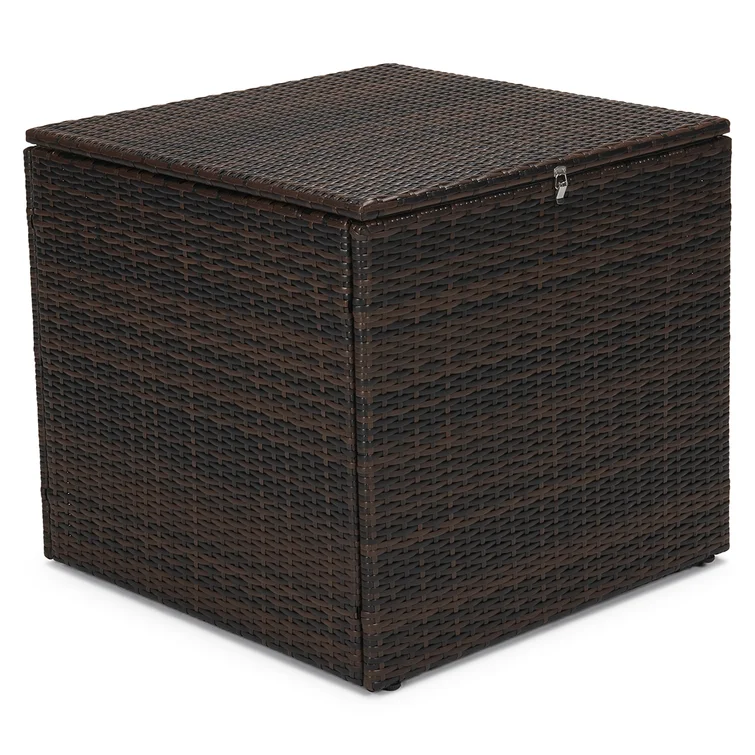 100 Gallons Wicker Outdoor Storage Deck Box