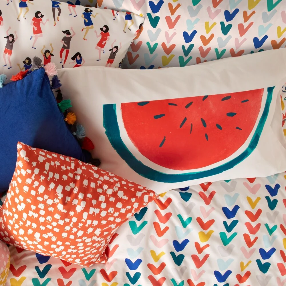 Scribble Watermelon Standard Pillowcase