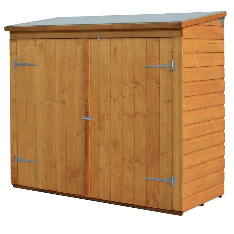 6 ft. W x 2.5 ft. D Wooden Horizontal Bike Shed