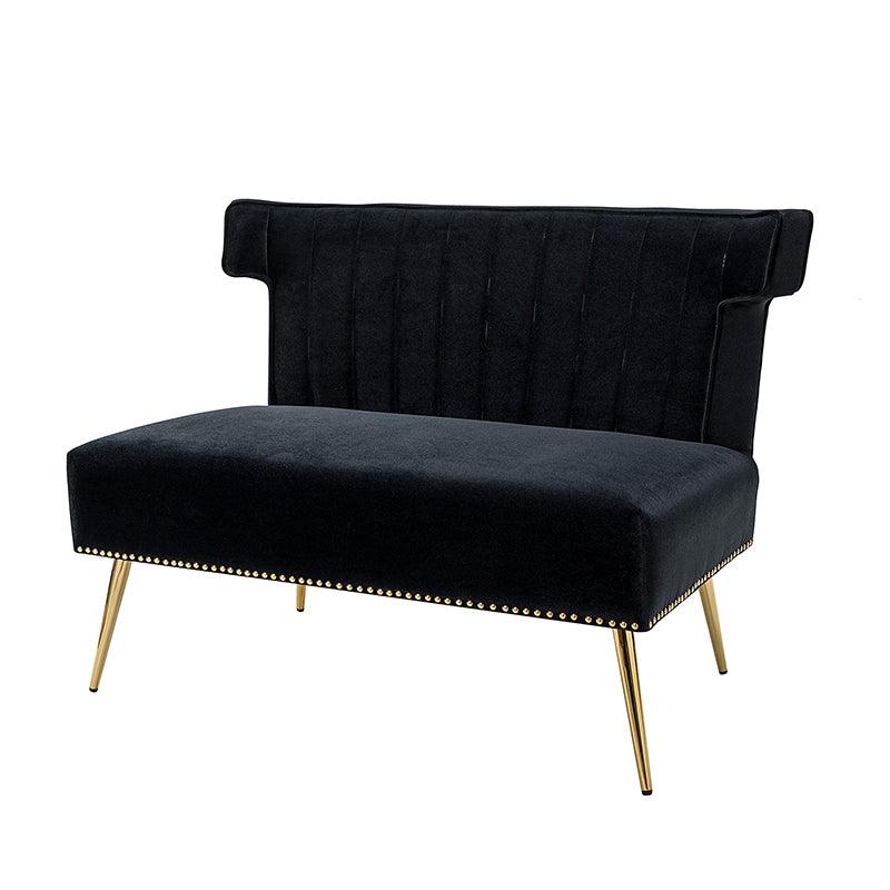 Megara Velvet Armless Wingback Loveseat
