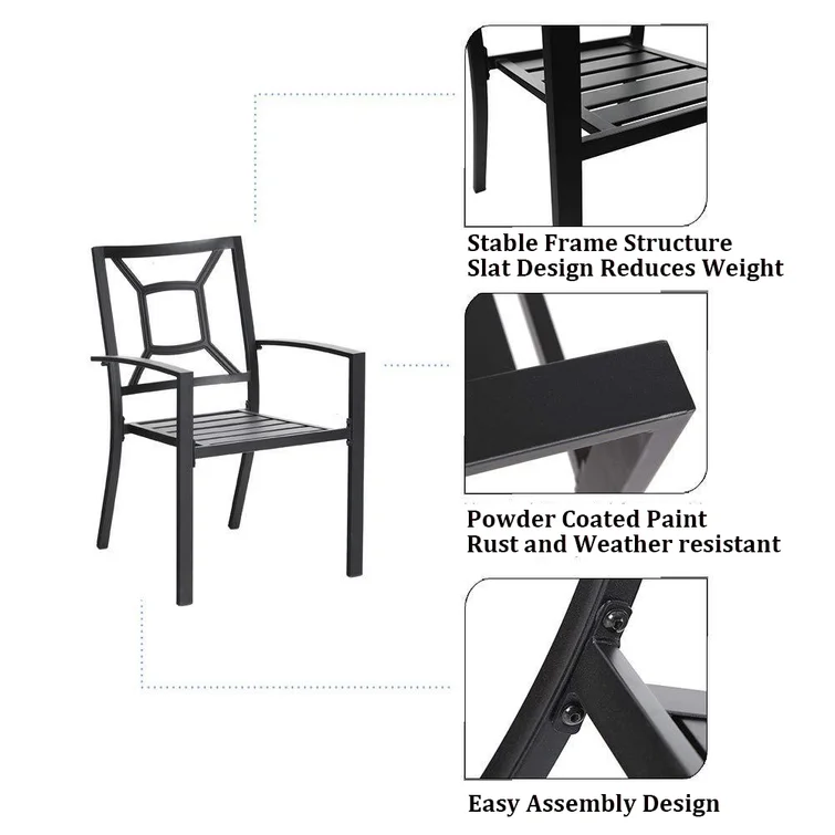 Alyah 2 - Person Square Outdoor Dining Set