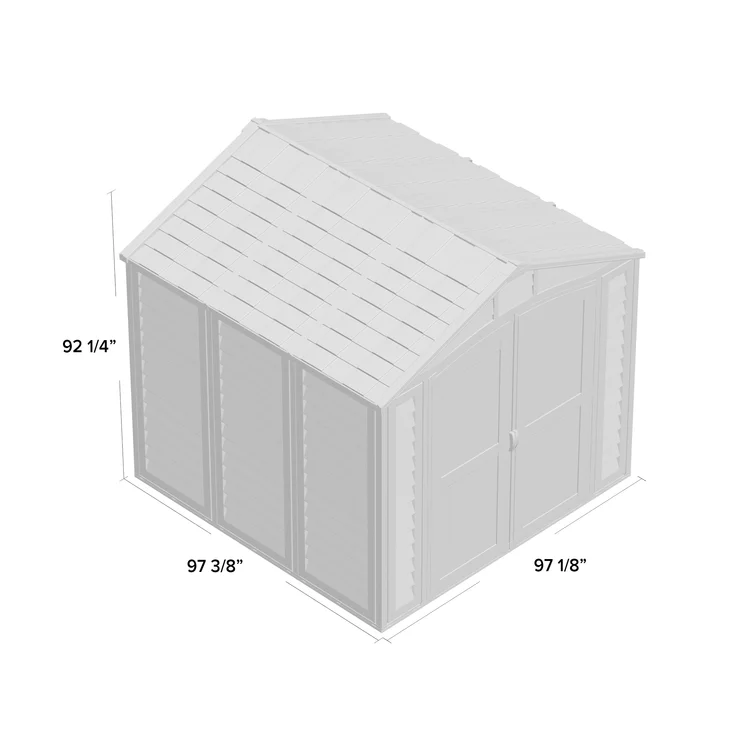 DuraPlus 8 ft. W x 8 ft. D Plastic Storage Shed