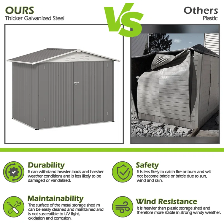 6 Ft. W X 4 Ft. D Metal Storage Shed
