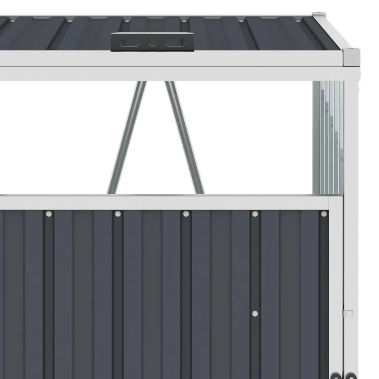 Vidaxl Triple Garbage Bin Shed Anthracite 83.9