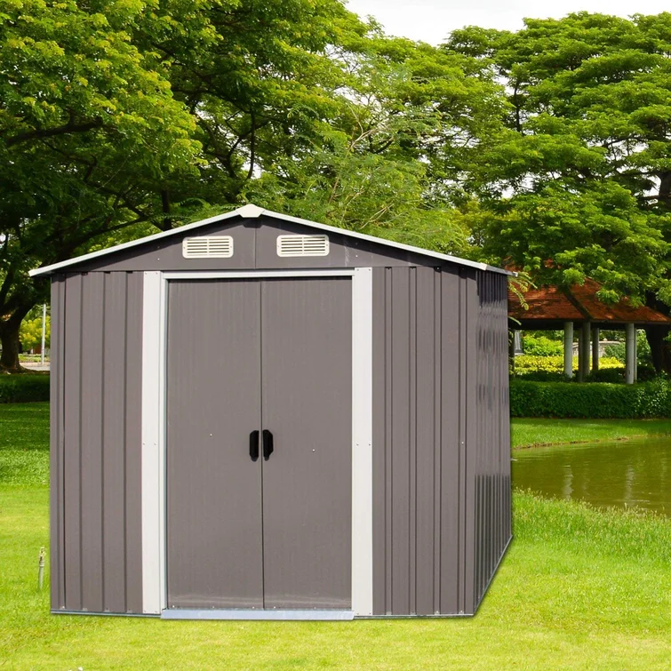 6' 8'' W x 4' 3'' D Metal Storage Shed