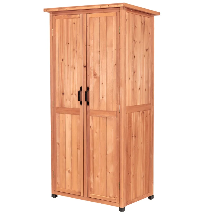 Leisure Season 3 ft. W x 2 ft. D Solid Wood Vertical Tool Shed