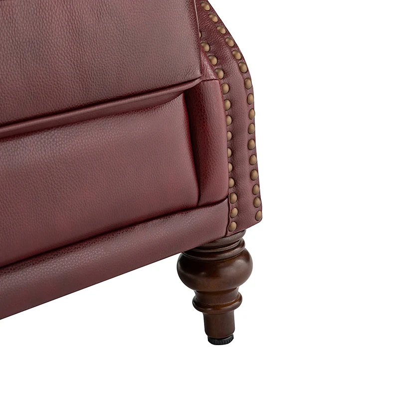 Raquel Genuine Leather Armchair with Sturdy Construction