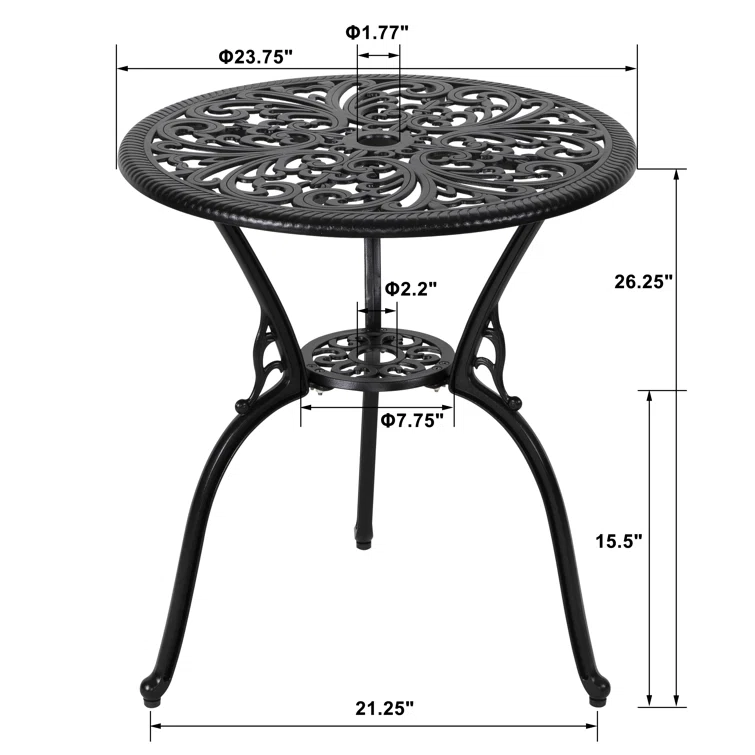 Hopwood 2 - Person Aluminum Bistro Set