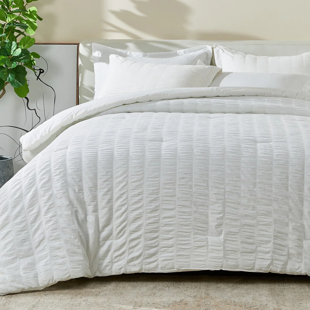 Patina Vie Maison Down Alternative Reversible Puckered Stripe 3 Pc. Comforter Set