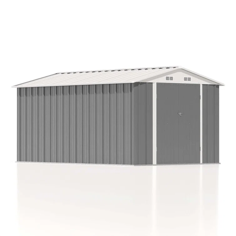8 ft. x 12 ft. Metal Storage Shed for Outdoor, Steel Yard Shed with Design of Lockable Doors