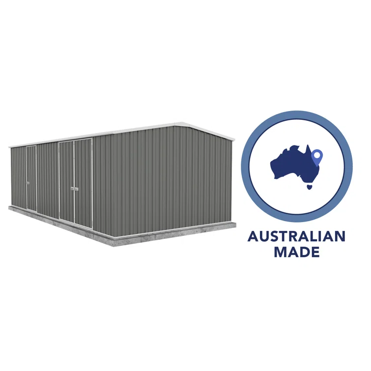 Utility 20 ft. W x 10 ft. D Metal Storage Shed
