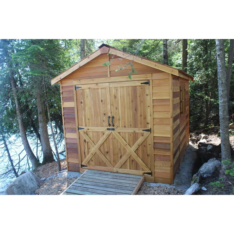Rancher 8 ft. W x 10 ft. D Solid and Manufactured Wood Storage Shed