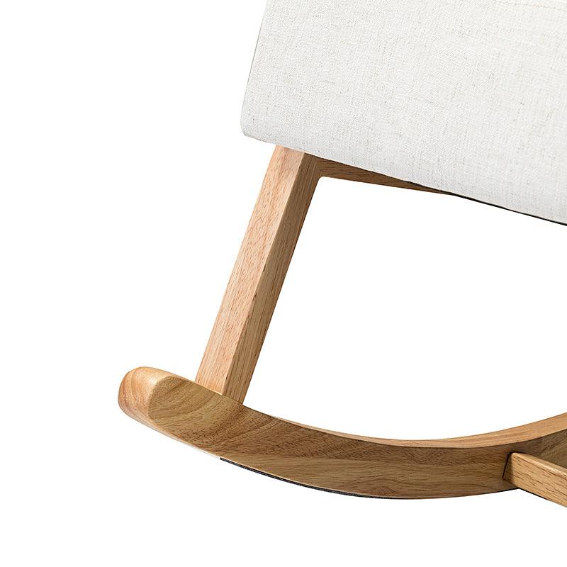 Yamat Velvet Rocking Armchair with Cane Arms