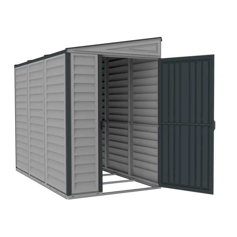 4 ft. W x 8 ft. D Plastic Lean-to Storage Shed