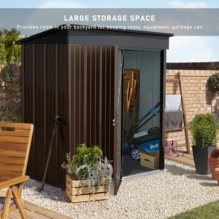 5 ft. W x 3 ft. D Stainless Steel Storage Shed