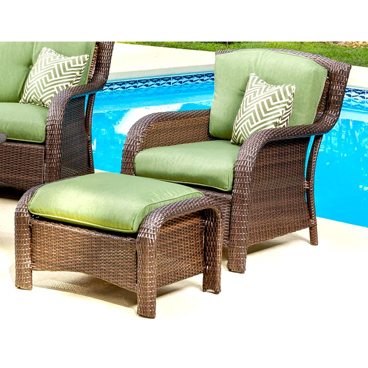 Lidewij 6 Piece Conversation Set with Loveseat, 2 Chairs and Ottomans
