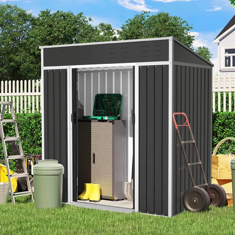 Color 6 ft. W x 4 ft. D Metal Storage Shed