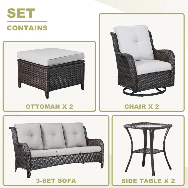 Bonia 5 - Person Outdoor Seating Group with Cushions