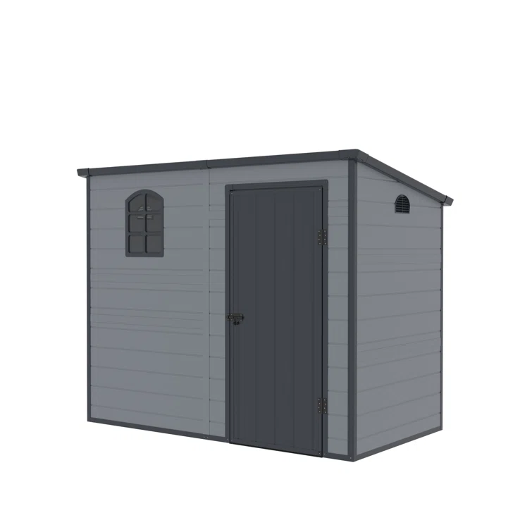 8.1 ft. W x 4.7 ft. D Plastic Outdoor Patio Storage Shed Lean-To Garage Shed