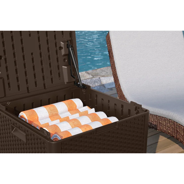 Suncast 26.75'' W 60 Gallons Water Resistant Resin Lockable Deck Box