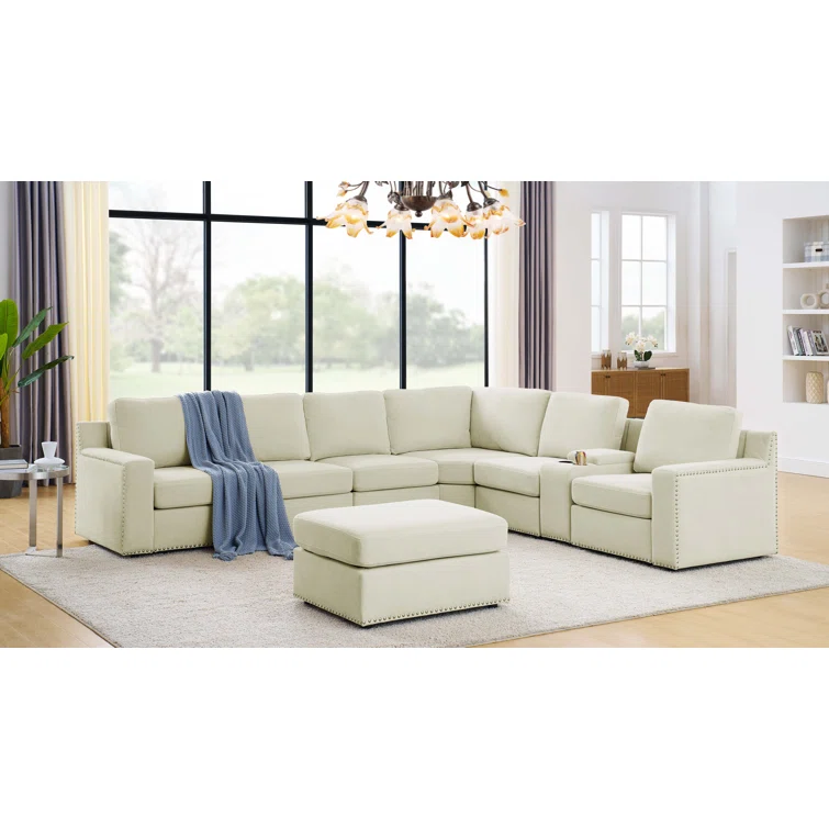 Akshada 8 - Piece Upholstered Sectional