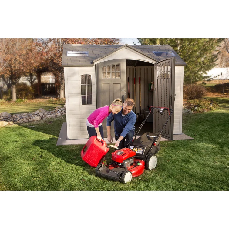 Lifetime 10 Ft. x 8 Ft. High-Density Polyethylene (Plastic) Outdoor Storage Shed with Steel-Reinforced Construction