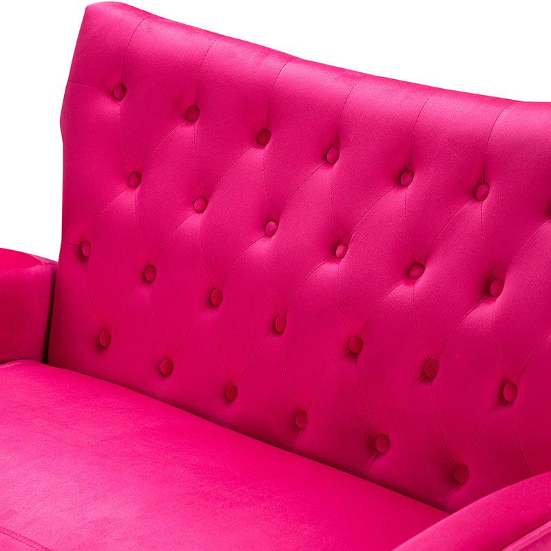 Amira Velvet 3-Piece Living Room Set