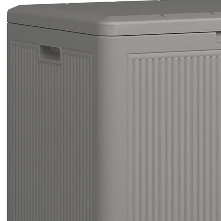 Suncast 22 Gallons Gallon Water Resistant Resin Deck Box in Dove Gray