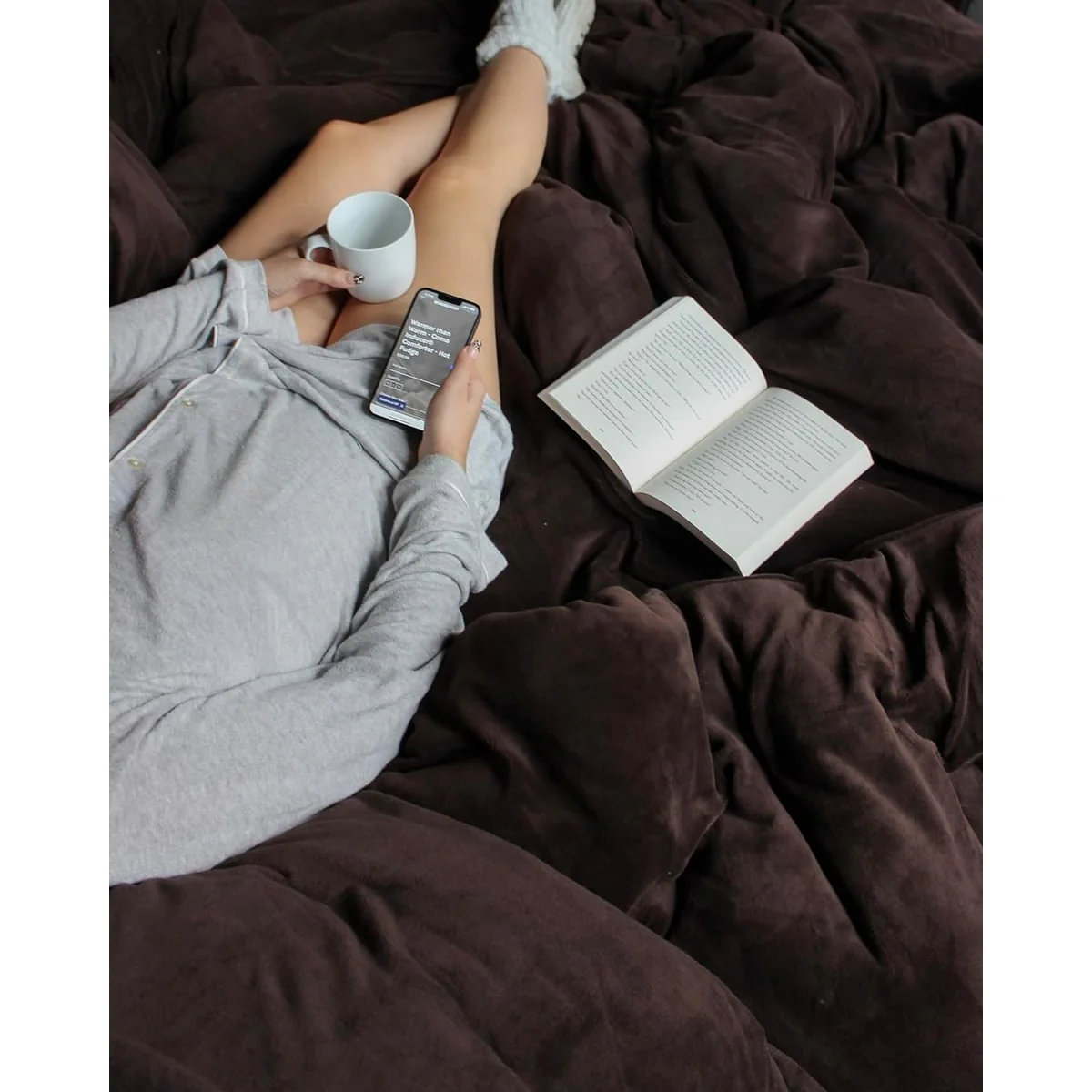 Warmer than Warm® - Coma Inducer® Oversized Comforter Set - Hot Fudge