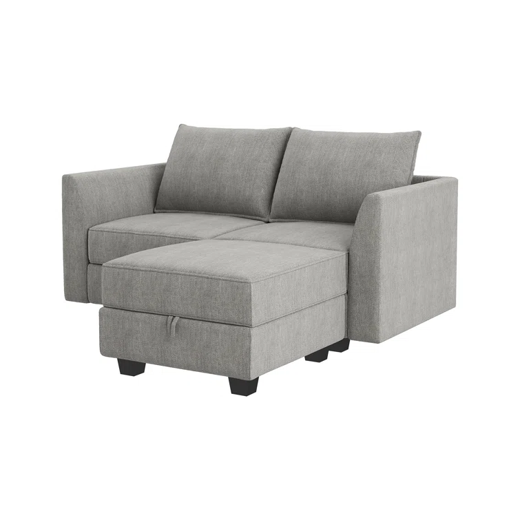 L Shaped Modular Reversible Sofa with Chaise Small Sectional