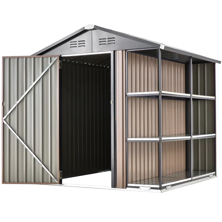 6 ft. W x 6 ft. D Metal Storage Shed