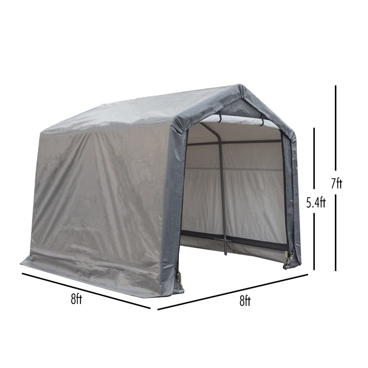 8 ft. x 8 ft. Metal Portable Storage Shed
