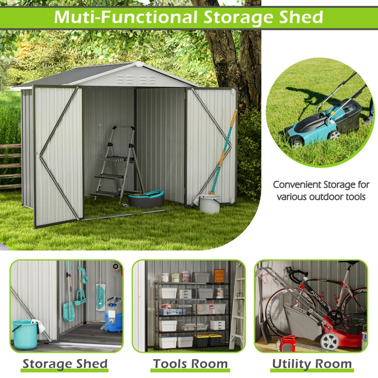 6 Ft. W X 4 Ft. D Metal Storage Shed