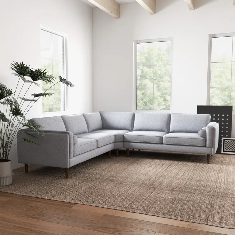 Elberon 3 - Piece Modern Living Room Symmetrical Corner Sofa