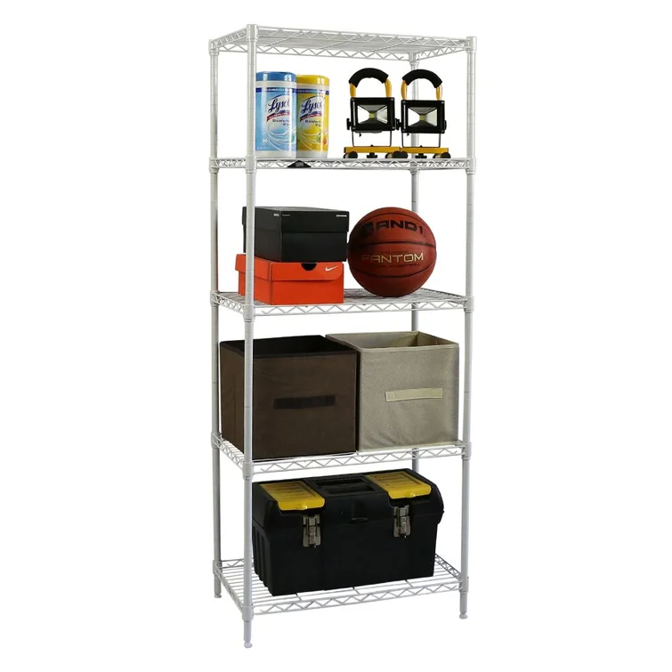 24'' W Metal Height -Adjustable Shelving Unit with Wheels