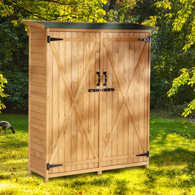 4. ft. 59 in. W x 1 ft. 64in. D Solid Wood Lean-To Tool Shed