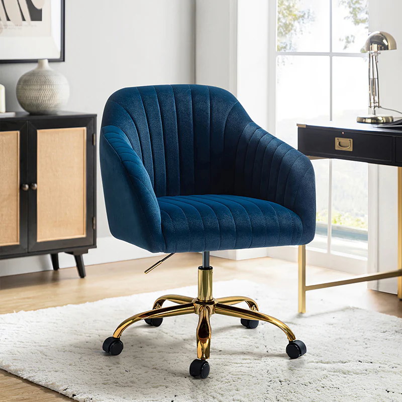 Bright Velvet Office Chair