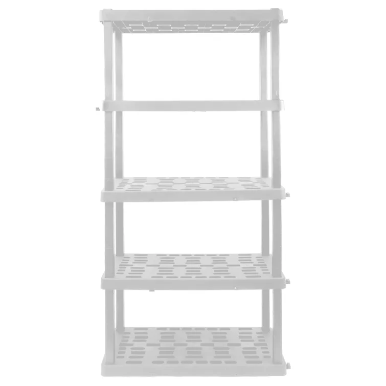 Large 5 Tier Interlocking Shelving Unit, 18 x 36 x 74"