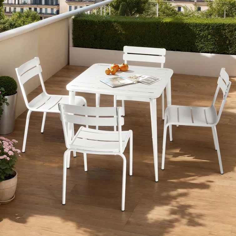 Laudie 4 - Person Square Outdoor Dining Set