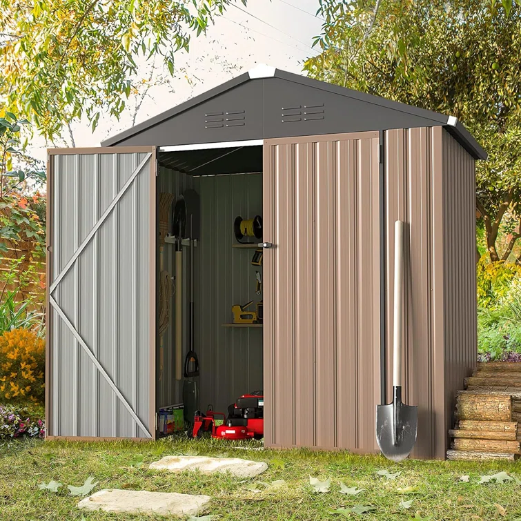 6 ft. W x 4 ft. D Metal Storage Shed