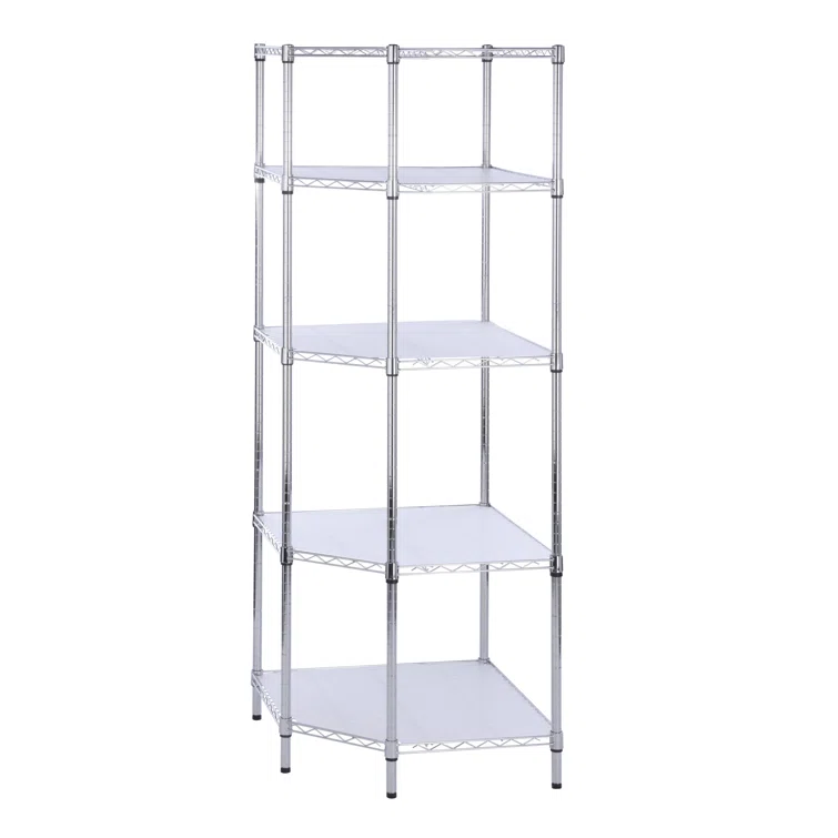 4-Tier Metal Height-Adjustable Shelving Unit (26" W x 72" H x 18" D)