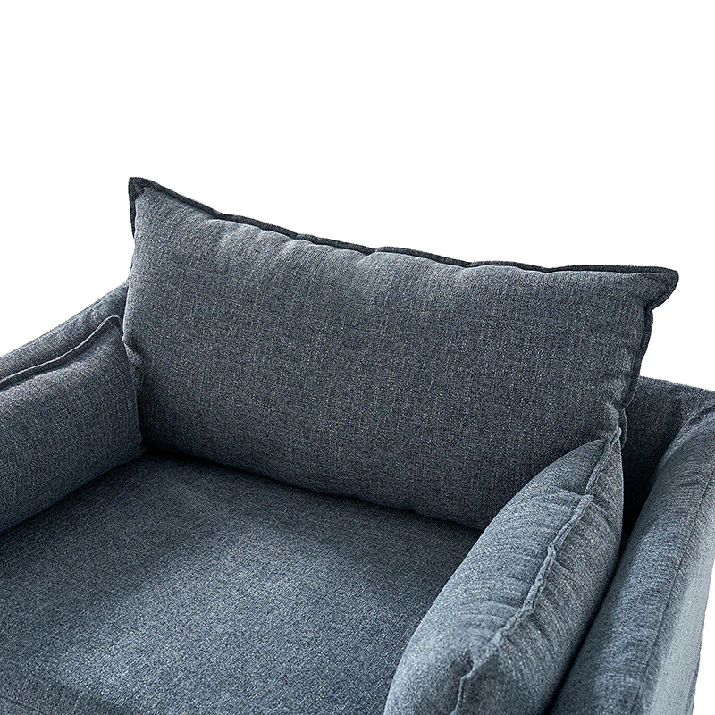 Miles Slipcovered Armchair with Large Ottoman