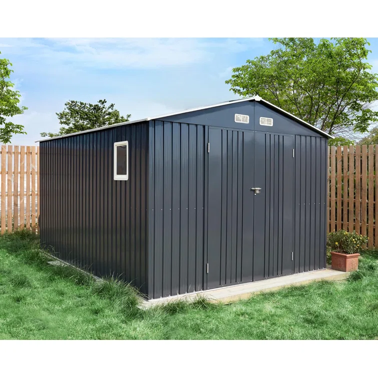 Nordic Cottage 12 ft. W x 10 ft. D Metal Storage Shed