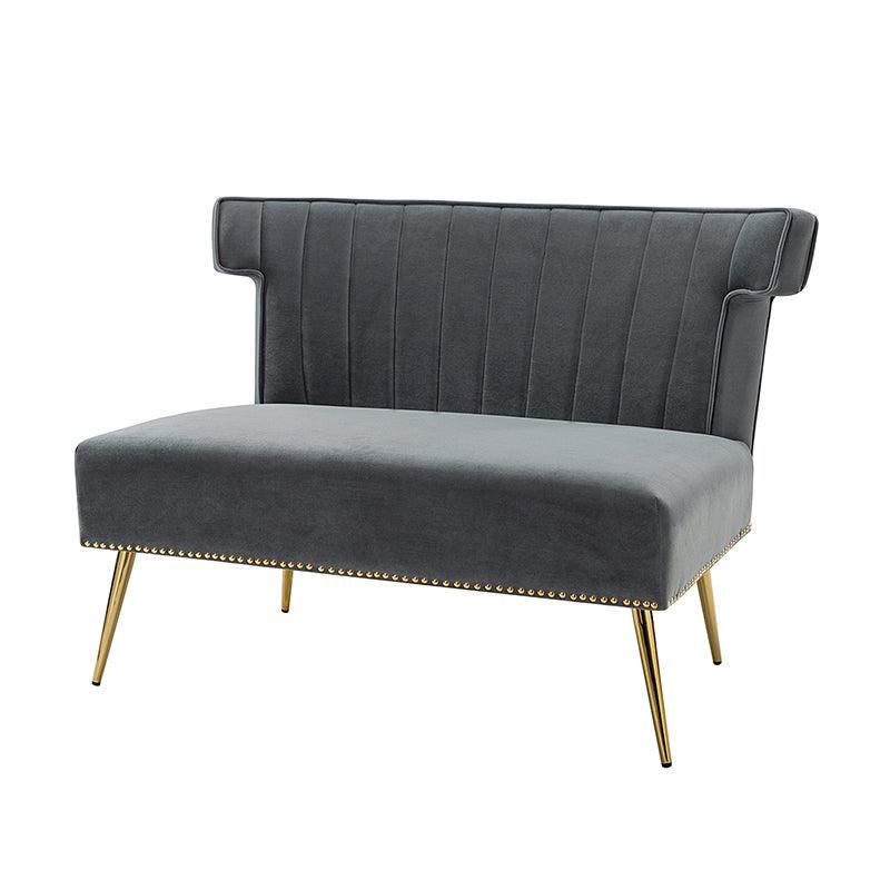 Megara Velvet Armless Wingback Loveseat