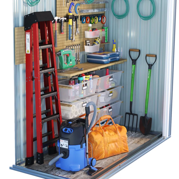5 ft. W x 3 ft. D Metal Lean-To Storage Shed