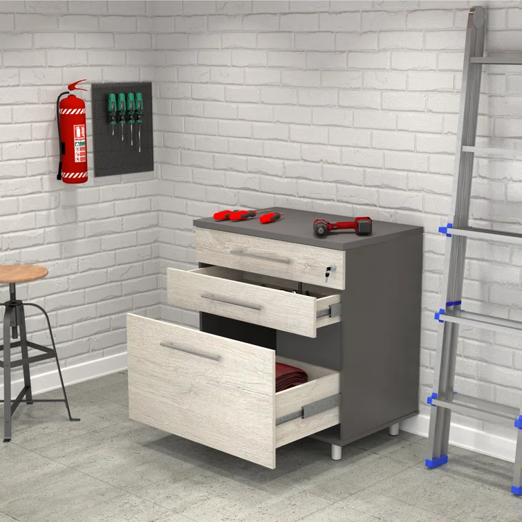 Jezelle Single Storage Cabinet ( 34.65'' H x 31.5'' W x 19.69'' D)