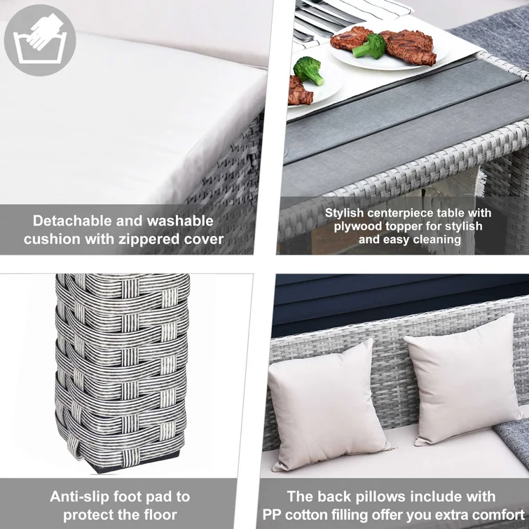 Ade 6 - Person Outdoor Seating Group with Cushions