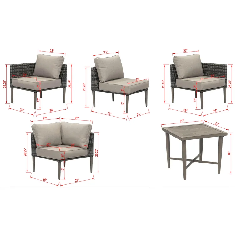 Tuckerman 5 - Person Outdoor Seating Group with Cushions