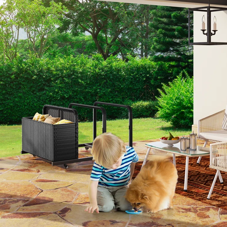 YITA Poolside Wicker Deck Box